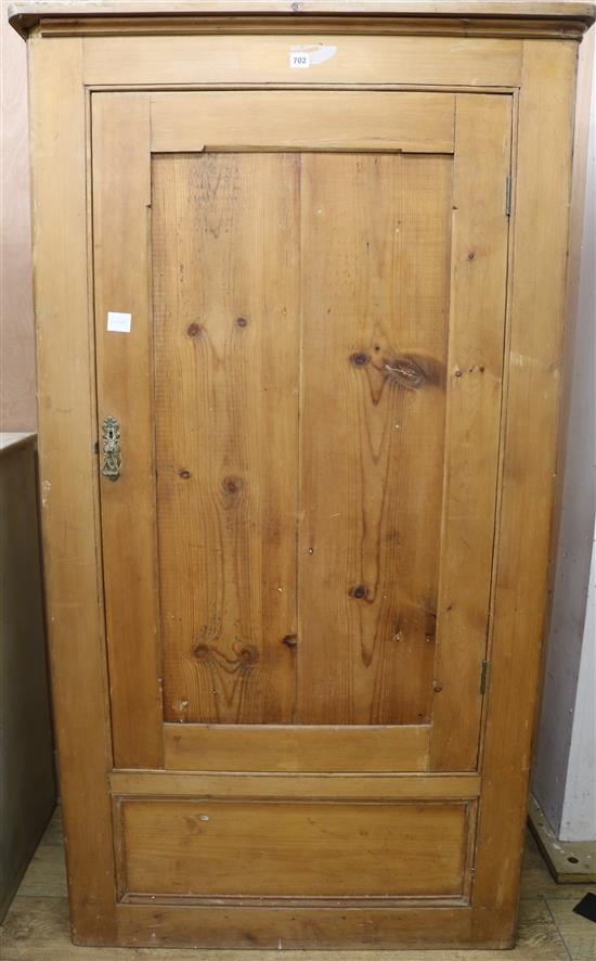 A pine wardrobe, W.101cm H.183cm